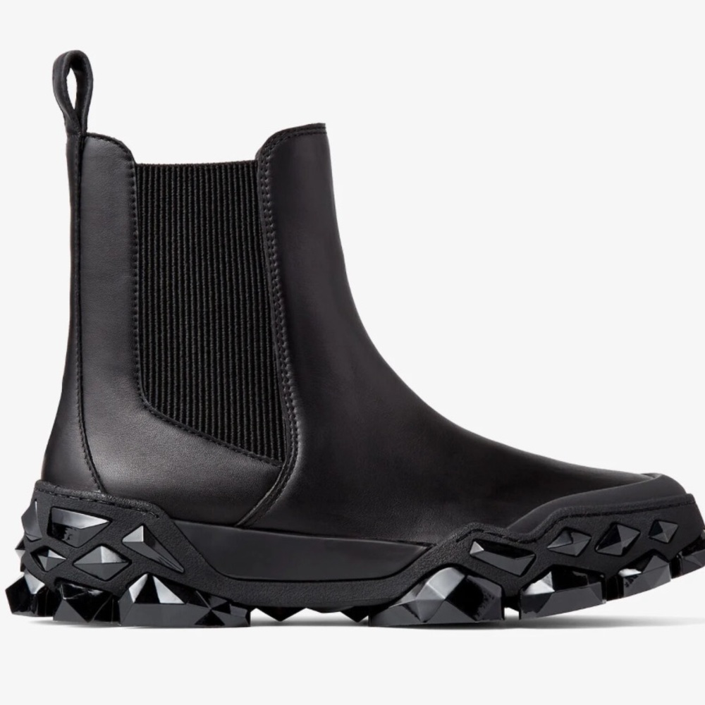 Jimmy Choo Black Leather Chelsea Boots